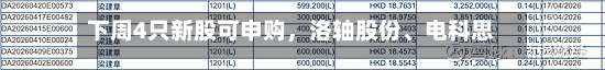下周4只新股可申购，洛轴股份	、电科思仪发行股份总数均超1亿股-第2张图片