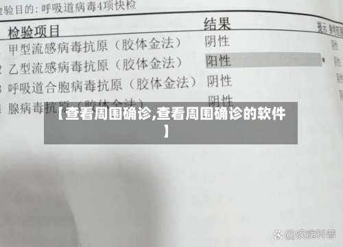 【查看周围确诊,查看周围确诊的软件】