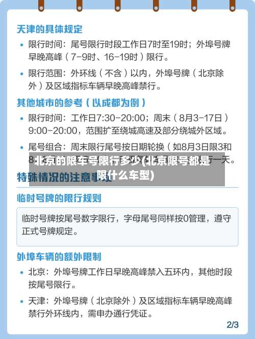 北京的限车号限行多少(北京限号都是限什么车型)