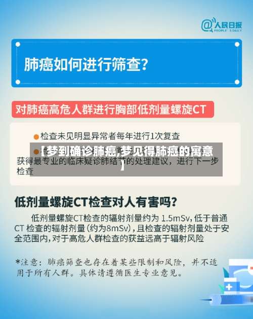 【梦到确诊肺癌,梦见得肺癌的寓意】