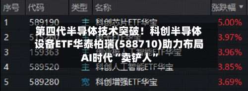 第四代半导体技术突破！科创半导体设备ETF华泰柏瑞(588710)助力布局AI时代“卖铲人	”-第2张图片