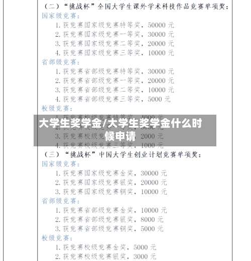 大学生奖学金/大学生奖学金什么时候申请