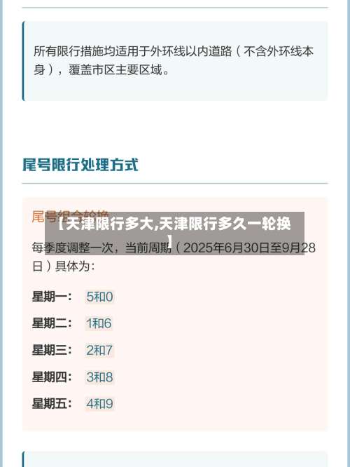 【天津限行多大,天津限行多久一轮换】-第2张图片