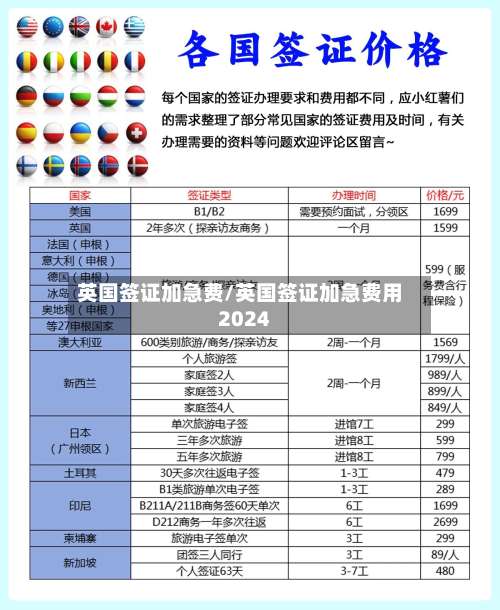 英国签证加急费/英国签证加急费用2024