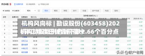 机构风向标 | 勘设股份(603458)2026年二季度已披露前前十
机构持股比例合计下跌2.66个百分点-第1张图片