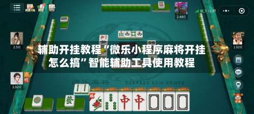 辅助开挂教程“微乐小程序麻将开挂怎么搞	”智能辅助工具使用教程-第2张图片