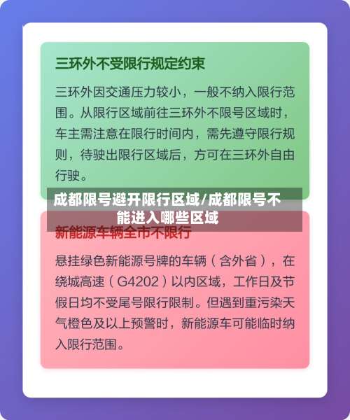 成都限号避开限行区域/成都限号不能进入哪些区域-第3张图片