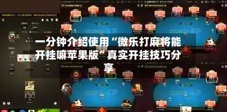 一分钟介绍使用“微乐打麻将能开挂嘛苹果版”真实开挂技巧分享-第3张图片