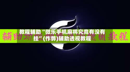 教程辅助“微乐手机麻将究竟有没有挂	”(作弊)辅助透视教程-第2张图片