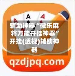 辅助神器“微乐麻将万能开挂神器”开挂(透视)辅助神器-第3张图片