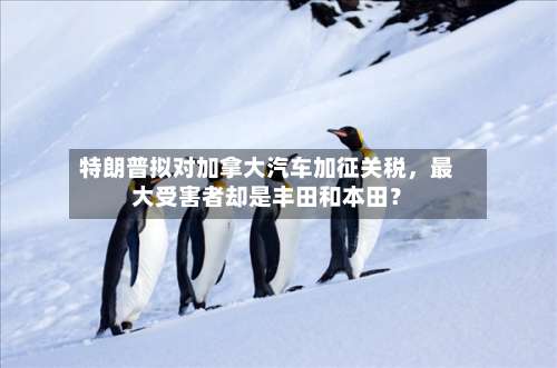特朗普拟对加拿大汽车加征关税，最大受害者却是丰田和本田？-第2张图片